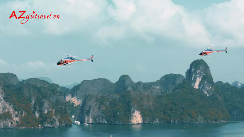 Giá tour trực thăng thăm quan Vịnh Hạ Long 12 phút