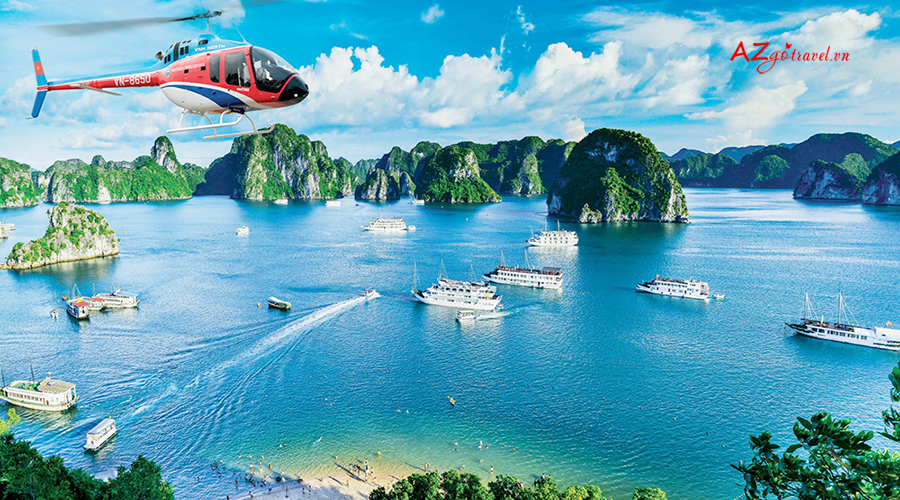 Máy bay Trực thăng ngắm cảnh Vịnh Hạ Long có gì hấp dẫn?
