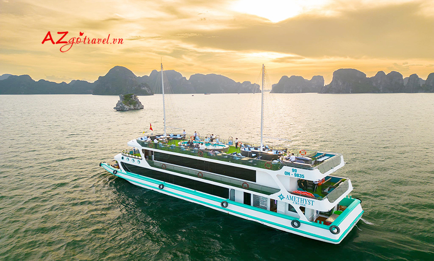 Tàu Thăm Vịnh Hạ Long 8 Tiếng Bằng Du Thuyền Amethyst 99 Khách