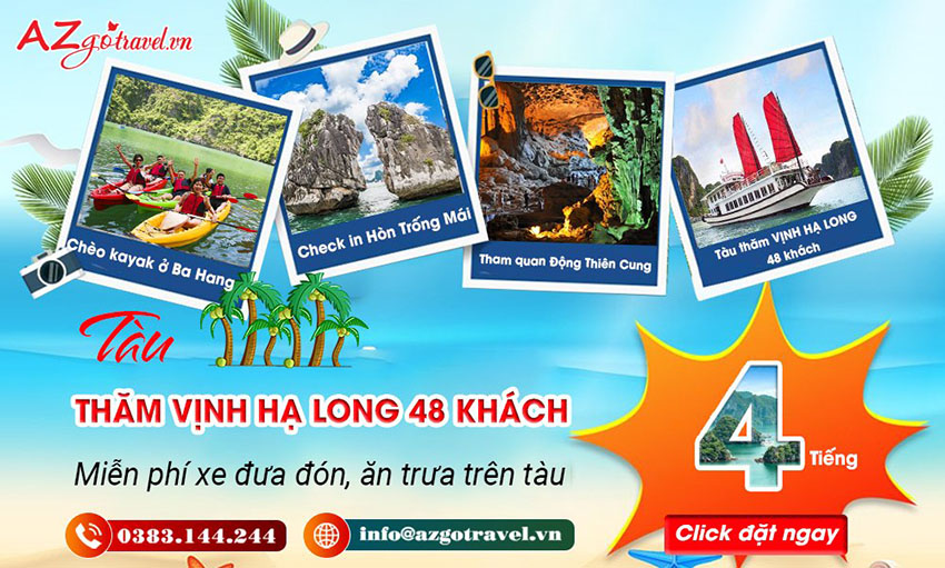Tàu thăm Vịnh Hạ Long 4 tiếng tuyến 1