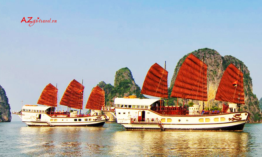 Du thuyền Red Dragon Junk Vịnh Bái Tử Long 2 ngày 1 đêm